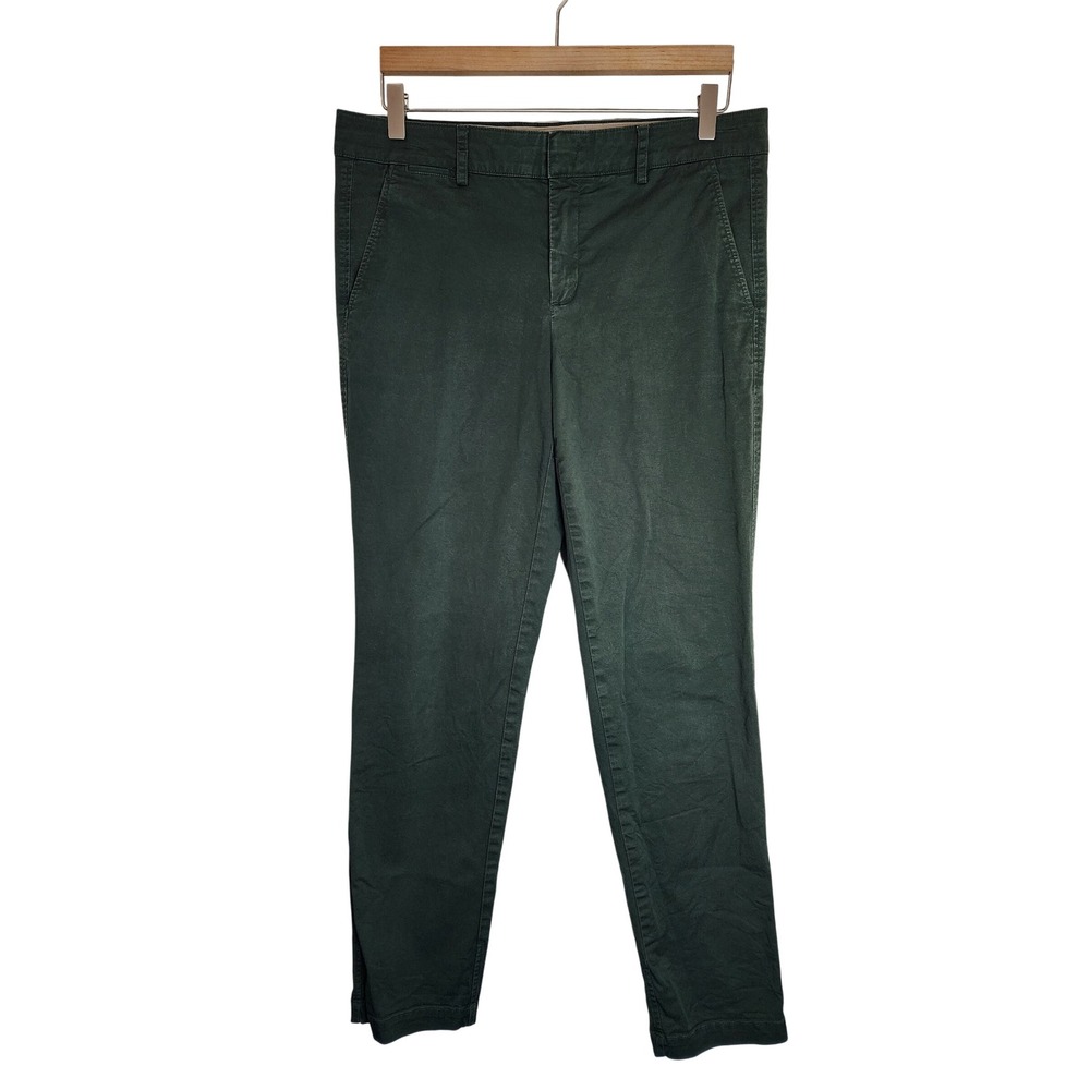 Vince Pants Women's 10‎ Straight Chino Trouser Green
